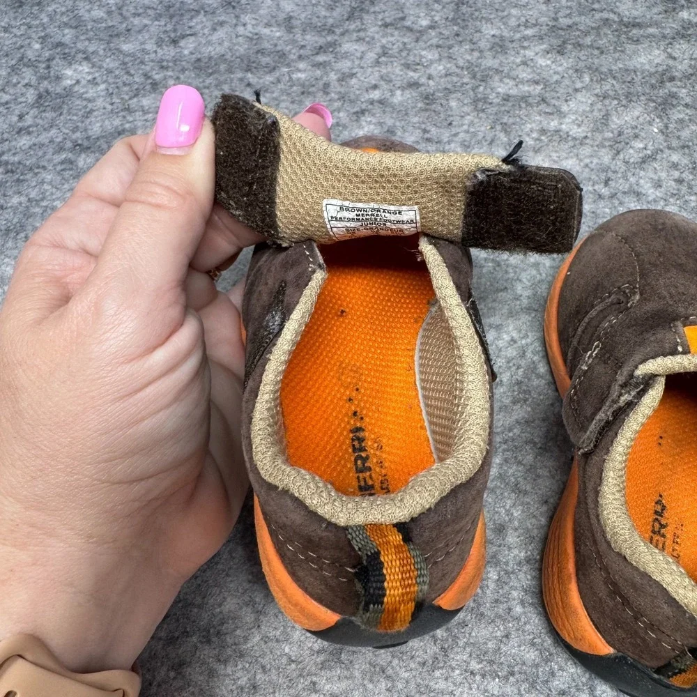 Merrell Jungle Moc Sport Casual Shoes Toddler Size 5C Brown Suede Hook & Loop